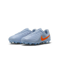 Nike Tiempo Maestro Academy Gazon Naturel Artificiel Chaussures de Foot (MG) Enfants Bleu Clair Orange Gris Argenté
