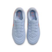 Nike Tiempo Maestro Academy Gazon Naturel Artificiel Chaussures de Foot (MG) Enfants Bleu Clair Orange Gris Argenté