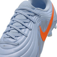 Nike Tiempo Maestro Academy Gazon Naturel Artificiel Chaussures de Foot (MG) Enfants Bleu Clair Orange Gris Argenté