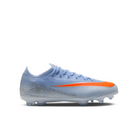 Nike Mercurial Vapor 17 Pro Gazon Naturel Chaussures de Foot (FG) Enfants Bleu Clair Orange Gris Argenté
