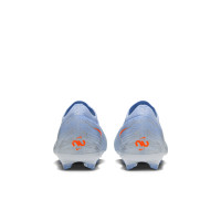 Nike Mercurial Vapor 17 Pro Gazon Naturel Chaussures de Foot (FG) Enfants Bleu Clair Orange Gris Argenté