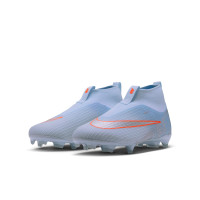 Nike Mercurial Superfly 11 Academy Gazon Naturel Artificiel Chaussures de Foot (MG) Enfants Bleu Clair Orange Gris Argenté