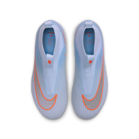 Nike Mercurial Superfly 11 Academy Gazon Naturel Artificiel Chaussures de Foot (MG) Enfants Bleu Clair Orange Gris Argenté
