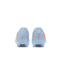 Nike Phantom 6 Low Academy Gras / Kunstgras Voetbalschoenen (MG) Lichtblauw Oranje Zilvergrijs