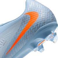 Nike Phantom 6 Low Academy Gras / Kunstgras Voetbalschoenen (MG) Lichtblauw Oranje Zilvergrijs