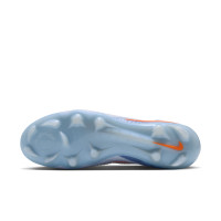 Nike Phantom 6 High Elite Gazon Naturel Chaussures de Foot (FG) Bleu Clair Orange Gris Argenté