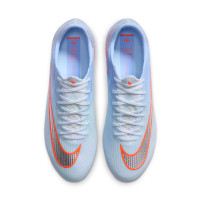 Nike Zoom Mercurial Superfly 11 Elite Gazon Naturel Chaussures de Foot (FG) Bleu Clair Orange Gris Argenté
