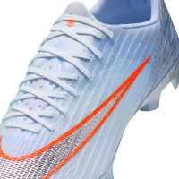 Nike Zoom Mercurial Superfly 11 Elite Gazon Naturel Chaussures de Foot (FG) Bleu Clair Orange Gris Argenté