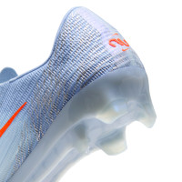 Nike Zoom Mercurial Superfly 11 Elite Gazon Naturel Chaussures de Foot (FG) Bleu Clair Orange Gris Argenté