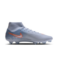 Nike Mercurial Superfly 11 Academy Gras / Kunstgras Voetbalschoenen (MG) Lichtblauw Oranje Zilvergrijs