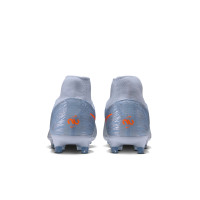 Nike Mercurial Superfly 11 Academy Gras / Kunstgras Voetbalschoenen (MG) Lichtblauw Oranje Zilvergrijs