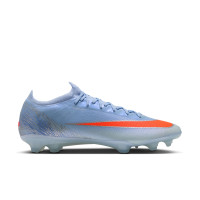 Nike Mercurial Vapor 17 Elite Gras Voetbalschoenen (FG) Lichtblauw Oranje Zilvergrijs