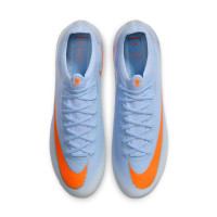 Nike Mercurial Vapor 17 Elite Gras Voetbalschoenen (FG) Lichtblauw Oranje Zilvergrijs