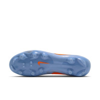 Nike Tiempo Maestro Academy Gras / Kunstgras Voetbalschoenen (MG) Lichtblauw Oranje Zilvergrijs