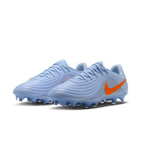 Nike Tiempo Maestro Academy Gras / Kunstgras Voetbalschoenen (MG) Lichtblauw Oranje Zilvergrijs