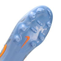 Nike Tiempo Maestro Academy Gras / Kunstgras Voetbalschoenen (MG) Lichtblauw Oranje Zilvergrijs
