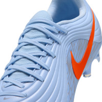 Nike Tiempo Maestro Academy Gras / Kunstgras Voetbalschoenen (MG) Lichtblauw Oranje Zilvergrijs