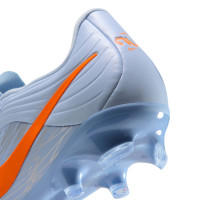 Nike Tiempo Maestro Academy Gras / Kunstgras Voetbalschoenen (MG) Lichtblauw Oranje Zilvergrijs