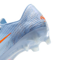 Nike Zoom Mercurial Superfly 11 Elite Gazon Artificiel Chaussures de Foot (AG) Bleu Clair Orange Gris Argenté
