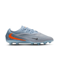 Nike Phantom 6 Low Elite Kunstgras Voetbalschoenen (AG) Lichtblauw Oranje Zilvergrijs