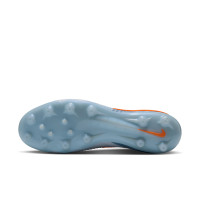 Nike Phantom 6 Low Elite Kunstgras Voetbalschoenen (AG) Lichtblauw Oranje Zilvergrijs
