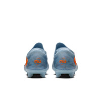 Nike Phantom 6 Low Elite Kunstgras Voetbalschoenen (AG) Lichtblauw Oranje Zilvergrijs