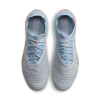 Nike Phantom 6 Low Elite Kunstgras Voetbalschoenen (AG) Lichtblauw Oranje Zilvergrijs