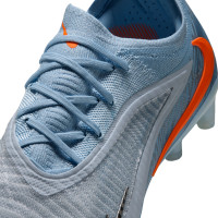 Nike Phantom 6 Low Elite Kunstgras Voetbalschoenen (AG) Lichtblauw Oranje Zilvergrijs