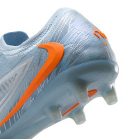 Nike Phantom 6 Low Elite Kunstgras Voetbalschoenen (AG) Lichtblauw Oranje Zilvergrijs