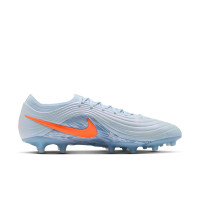 Nike Tiempo Maestro Elite Gazon Artificiel Chaussures de Foot (AG) Bleu Clair Orange Gris Argenté