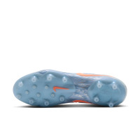 Nike Tiempo Maestro Elite Gazon Artificiel Chaussures de Foot (AG) Bleu Clair Orange Gris Argenté