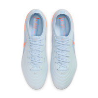 Nike Tiempo Maestro Elite Gazon Artificiel Chaussures de Foot (AG) Bleu Clair Orange Gris Argenté
