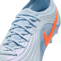 Nike Tiempo Maestro Elite Gazon Artificiel Chaussures de Foot (AG) Bleu Clair Orange Gris Argenté