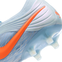 Nike Tiempo Maestro Elite Gazon Artificiel Chaussures de Foot (AG) Bleu Clair Orange Gris Argenté