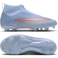 Nike Mercurial Superfly 11 Academy Gazon Naturel Artificiel Chaussures de Foot (MG) Enfants Bleu Clair Orange Gris Argenté