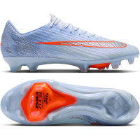 Nike Zoom Mercurial Superfly 11 Elite Gazon Naturel Chaussures de Foot (FG) Bleu Clair Orange Gris Argenté