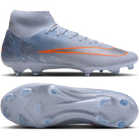 Nike Mercurial Superfly 11 Academy Gras / Kunstgras Voetbalschoenen (MG) Lichtblauw Oranje Zilvergrijs