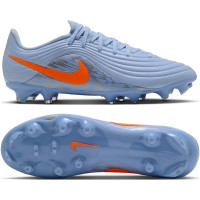 Nike Tiempo Maestro Academy Gras / Kunstgras Voetbalschoenen (MG) Lichtblauw Oranje Zilvergrijs