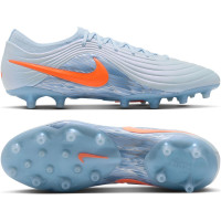 Nike Tiempo Maestro Elite Gazon Artificiel Chaussures de Foot (AG) Bleu Clair Orange Gris Argenté