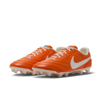 Nike Tiempo Ligera Pro Gras Voetbalschoenen (FG) Oranje Wit