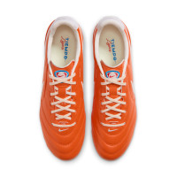 Nike Tiempo Ligera Pro Gras Voetbalschoenen (FG) Oranje Wit