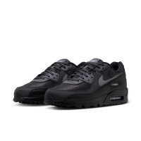 Nike Air Max 90 Premium Baskets Noir Gris Foncé Gris