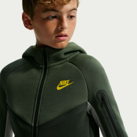 Nike Tech Fleece Sportswear Vest Kids Camogroen Zwart Grijs Lichtoranje