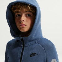 Nike Sportswear Tech Fleece Reflect Trainingspak Kids Staalblauw Zilvergrijs Zwart
