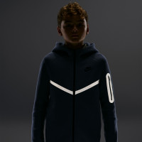 Nike Sportswear Tech Fleece Reflect Trainingspak Kids Staalblauw Zilvergrijs Zwart