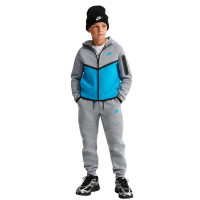 Nike Tech Fleece Sportswear Trainingspak Kids Grijs Blauw Zwart