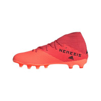 Chaussures de Foot adidas NEMEZIZ 19.3 Herbe et gazon artificiel (FxG) Orange rouge/noir