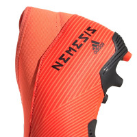 adidas NEMEZIZ 19.3 LL Grass Chaussures de Foot (FG) Enfant Orange Noir