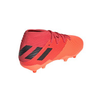 adidas NEMEZIZ 19.3 Grass Chaussure de Chaussures de Foot (FG) Enfant Orange Rouge Noir