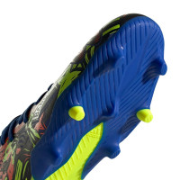 adidas NEMEZIZ Messi 19.3 Grass Chaussures de Foot (FG) Bleu Jaune Argent